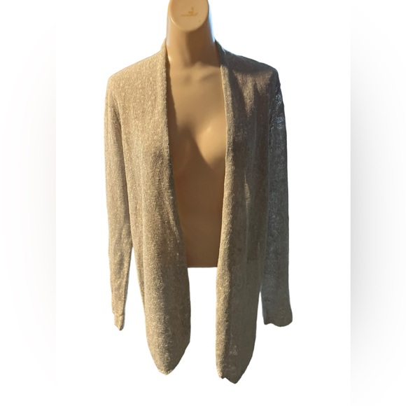 Eileen Fisher Linen Blend Open Cardigan - Picture 1 of 8